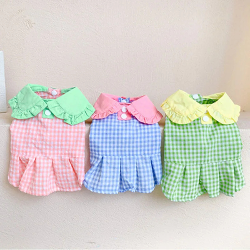 Fresh Plaid Cute Pleated Skirt Summer Thin Dog Clothes Pet Cat Puppy Vest Chihuahua Yorkshire Dress For Small Dogs
Fresh Plaid Cute Pleated Skirt Summer Thin Dog Clothes Pet Cat Puppy Vest Chihuahua Yorkshire Dress For Small Dogs
