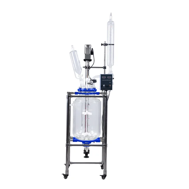 latest model 30L continuous stirred tank jacketed reactor filter with condenser
latest model 30L continuous stirred tank jacketed reactor filter with condenser
