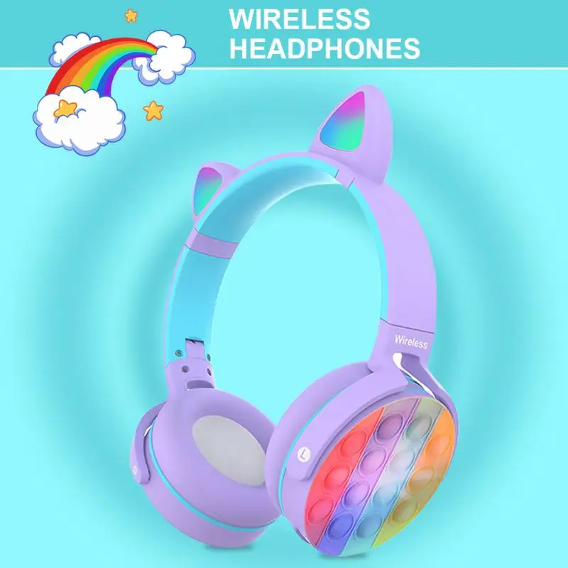 CT-950 Head-mounted Bluetooth-compatible Headset Luminous LED Luminous Cat Ear Decompression Bubble Wireless Headphone For Kids
CT-950 Head-mounted Bluetooth-compatible Headset Luminous LED Luminous Cat Ear Decompression Bubble Wireless Headphone For Kids