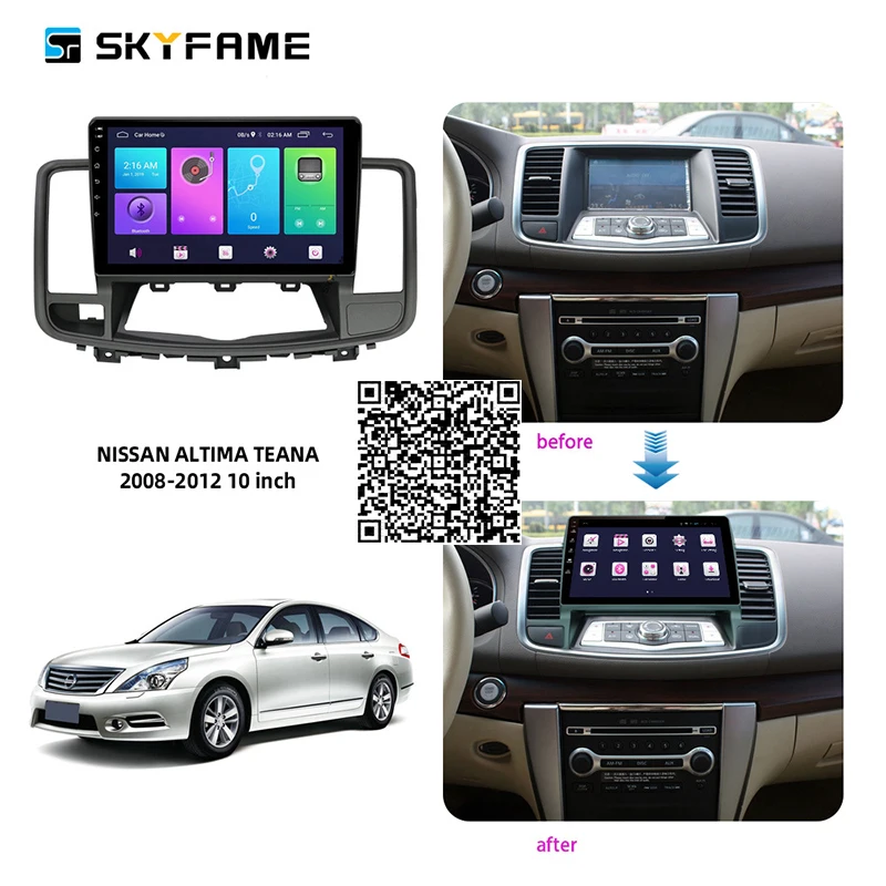 Автомобильная стереосистема SKYFAME 4 + 64G для Nissan Teana Altima 2008-2012 Android, мультимедийная система
Автомобильная стереосистема SKYFAME 4 + 64G для Nissan Teana Altima 2008-2012 Android, мультимедийная система