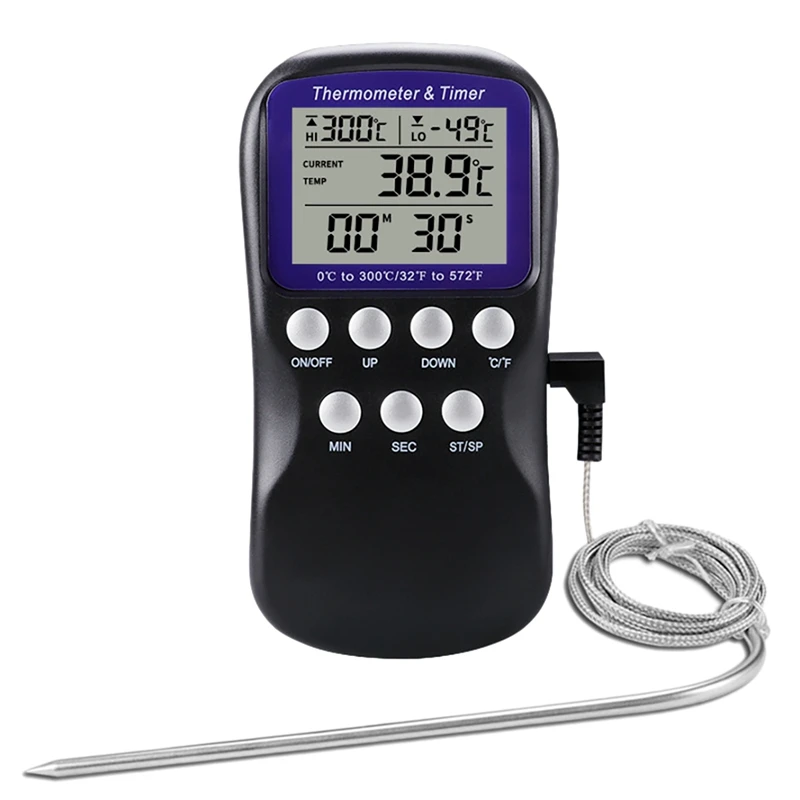 Touchscreen Color LCD Display Food Thermometer Instant Read Meat Thermometer for Kitchen,Oven,Food Cooking
Touchscreen Color LCD Display Food Thermometer Instant Read Meat Thermometer for Kitchen,Oven,Food Cooking