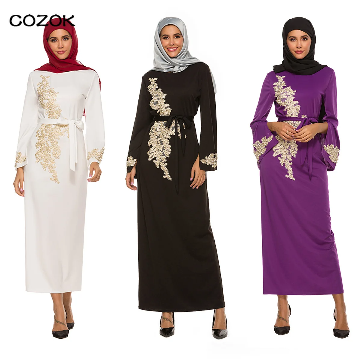 Islamic Clothing Muslim Robe for Women Male Saudi Arab Dubai Bead Work Floral Solid Color Elegant Long Robe Abaya Cardigan Belt
Islamic Clothing Muslim Robe for Women Male Saudi Arab Dubai Bead Work Floral Solid Color Elegant Long Robe Abaya Cardigan Belt