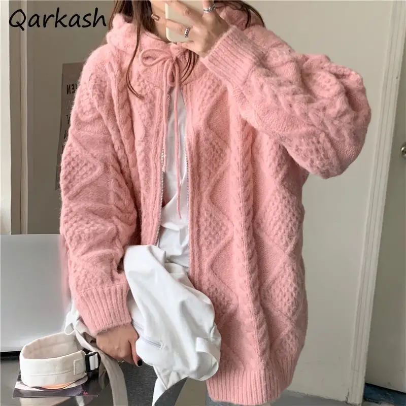 Cardigan Women Hooded Casual Korean Loose-fitting S-3XL Preppy Maiden Knitwear Jumpers Chic Femme All-match Streetwear Popular
Cardigan Women Hooded Casual Korean Loose-fitting S-3XL Preppy Maiden Knitwear Jumpers Chic Femme All-match Streetwear Popular