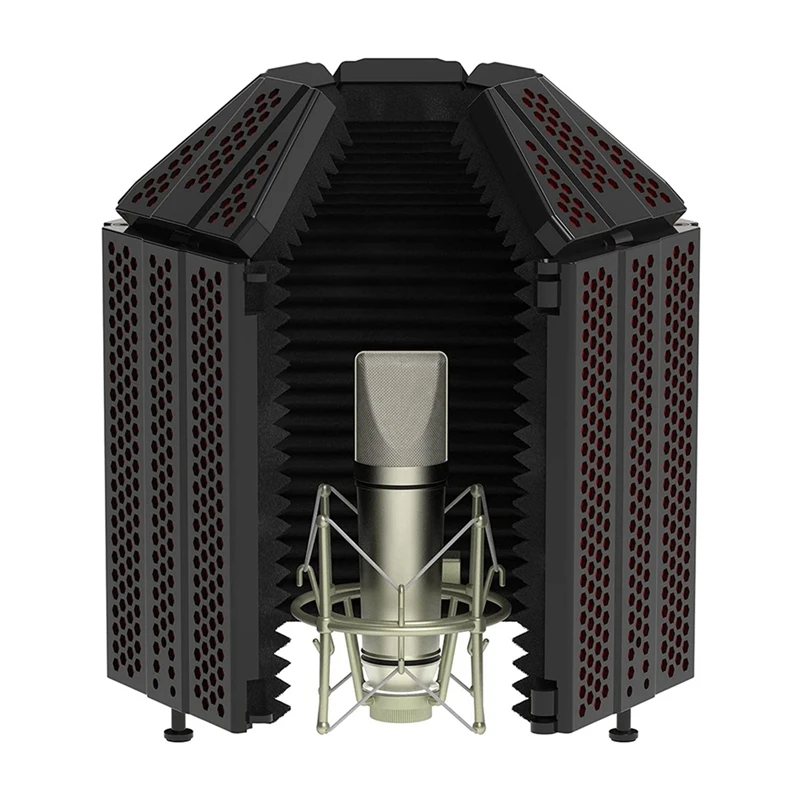 Recording Microphone Isolation Shield With Filter,Top Enclosed Foldable Soundproof Cover Microphone Recording Equipment
Recording Microphone Isolation Shield With Filter,Top Enclosed Foldable Soundproof Cover Microphone Recording Equipment