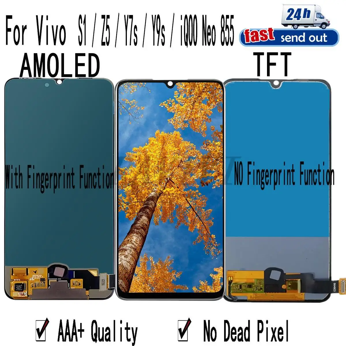 ЖК-дисплей 6,38 дюйма AMOLED для Vivo S1, Z5, Y7s, Y9s, детали для замены для iQOO Neo 855
ЖК-дисплей 6,38 дюйма AMOLED для Vivo S1, Z5, Y7s, Y9s, детали для замены для iQOO Neo 855