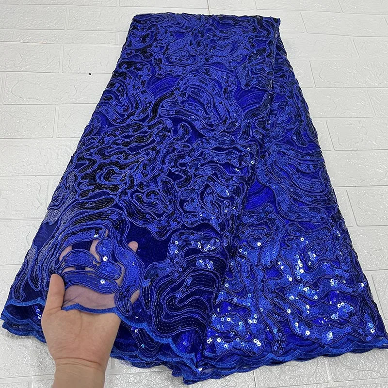 New Royal Blue Luxury African 3D Sequins Lace Fabric French Net High Quality Guipure Embroidery Nigeria Wedding Party Tulle Lace
New Royal Blue Luxury African 3D Sequins Lace Fabric French Net High Quality Guipure Embroidery Nigeria Wedding Party Tulle Lace