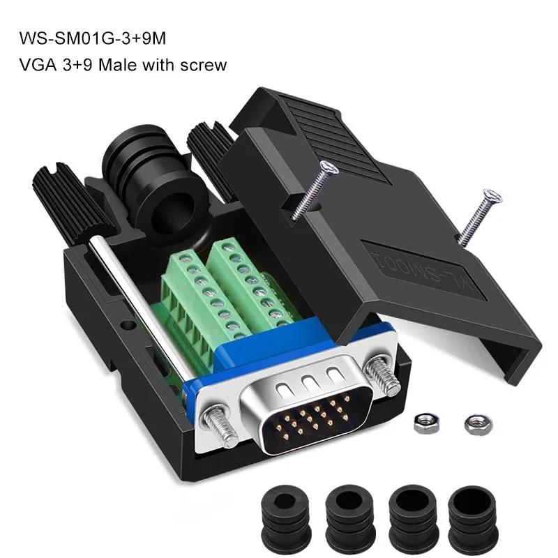 DB15 3 + 6/3 + 9 VGA беспаечный шарнир с фиксацией, тип 3 ряда по 15 игл, разъем «папа-мама», терминал для проектора компьютерного монитора
DB15 3 + 6/3 + 9 VGA беспаечный шарнир с фиксацией, тип 3 ряда по 15 игл, разъем «папа-мама», терминал для проектора компьютерного монитора