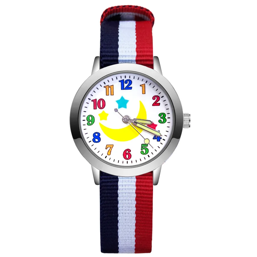 Fashion Wrist Watches Cute Cartoon Moon Star Style Children's Kids Student Girls Boys Quartz Leather Nylon Strap Clock JA239
Fashion Wrist Watches Cute Cartoon Moon Star Style Children's Kids Student Girls Boys Quartz Leather Nylon Strap Clock JA239