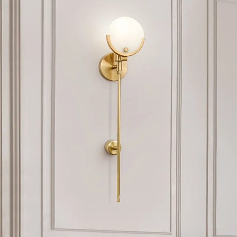 Postmodern luxury living room marble wall lamp all copper creative bedside background wall Nordic art model room wall lamp
Postmodern luxury living room marble wall lamp all copper creative bedside background wall Nordic art model room wall lamp