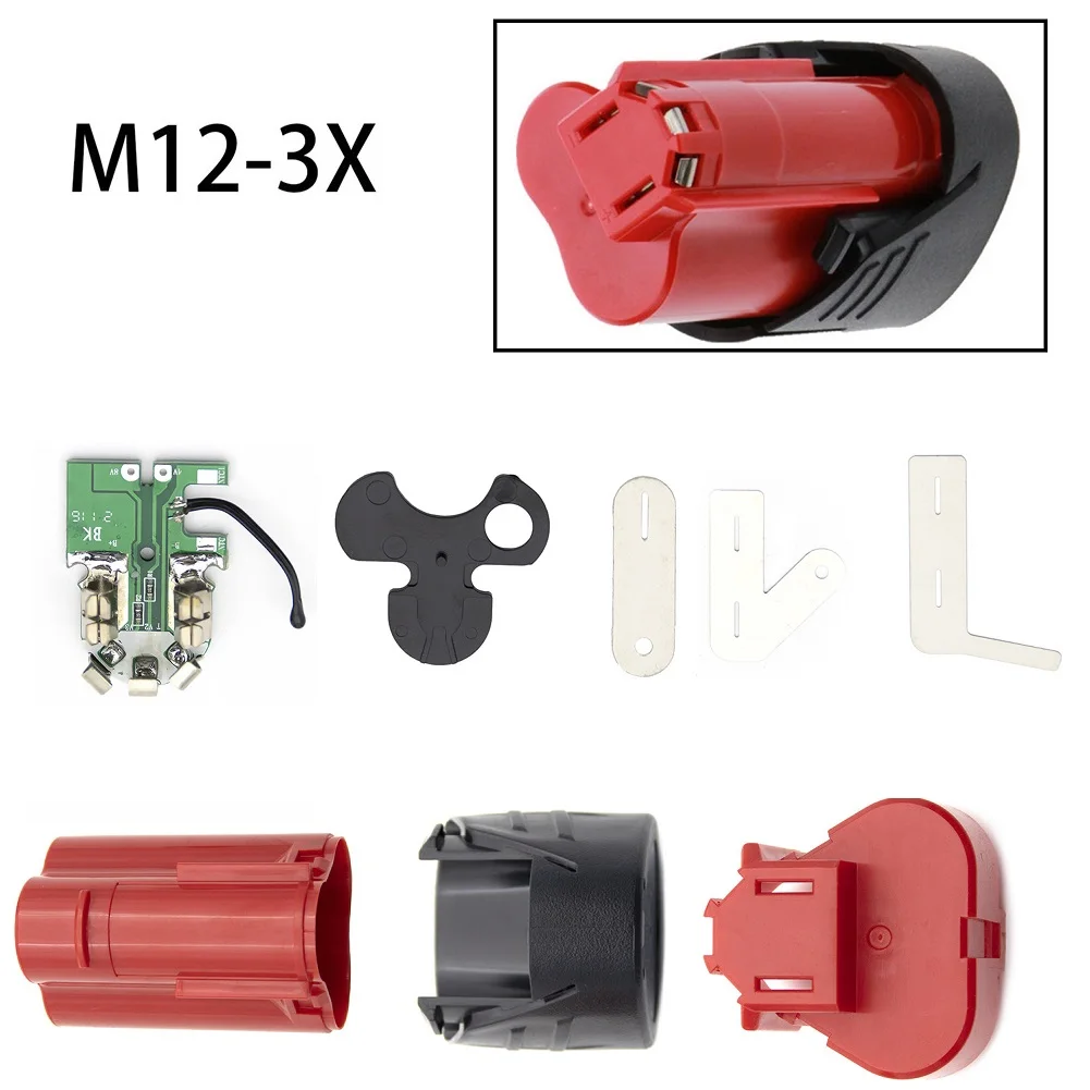 1Set M12 Plastic Battery Shell Three-Cell Case PCB Circuit Board Battery Parts For Repair And Assemble Battery Pack
1Set M12 Plastic Battery Shell Three-Cell Case PCB Circuit Board Battery Parts For Repair And Assemble Battery Pack