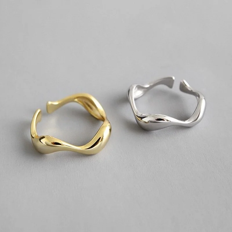 Trendy Silver Color Smooth Irregular Waves Gold Color Ring Geometric Open Finger Ring For Minimalist Accessories Gift
Trendy Silver Color Smooth Irregular Waves Gold Color Ring Geometric Open Finger Ring For Minimalist Accessories Gift