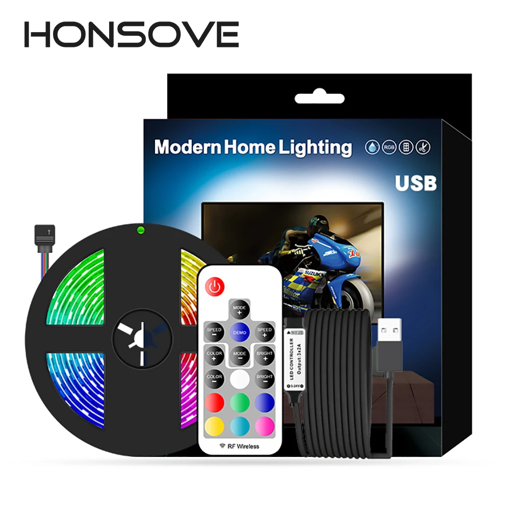 USB Powered TV PC LED Light Strip 5050 RGB Water Proof TV Background Lighting DIY Decorative Lamps
USB Powered TV PC LED Light Strip 5050 RGB Water Proof TV Background Lighting DIY Decorative Lamps