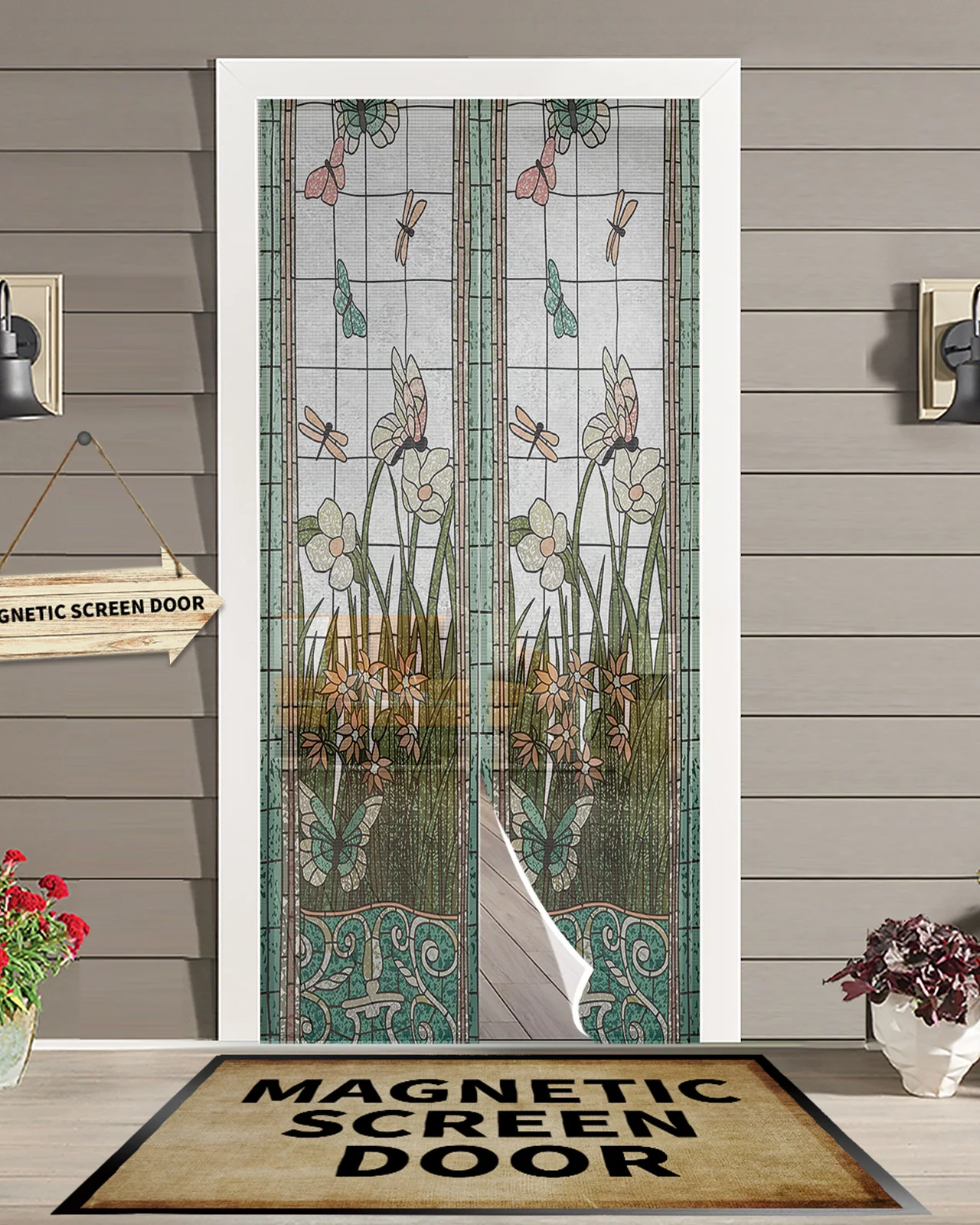 Stained Glass Butterfly Dragonfly Door Curtain Mosquito-proof Kitchen Magnetic Hanging Curtains Window Screen Gauze Door Curtain
Stained Glass Butterfly Dragonfly Door Curtain Mosquito-proof Kitchen Magnetic Hanging Curtains Window Screen Gauze Door Curtain