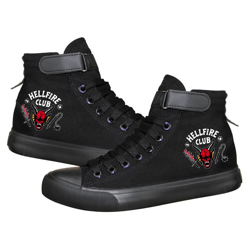 CosDaddy Stranger Things Season 4 Hellfire Club Casual Canvas Men Women Shoes Black White High Top Sneakers Breathable Flats
CosDaddy Stranger Things Season 4 Hellfire Club Casual Canvas Men Women Shoes Black White High Top Sneakers Breathable Flats