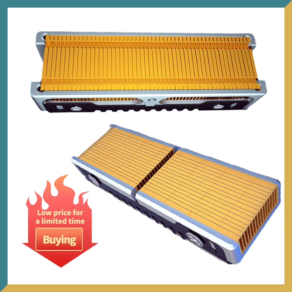 M.2 SSD High Performance Heatsink Solid State Disk Radiator Copper Fins Aluminum Frame Passive Heat Sink For 2280
M.2 SSD High Performance Heatsink Solid State Disk Radiator Copper Fins Aluminum Frame Passive Heat Sink For 2280