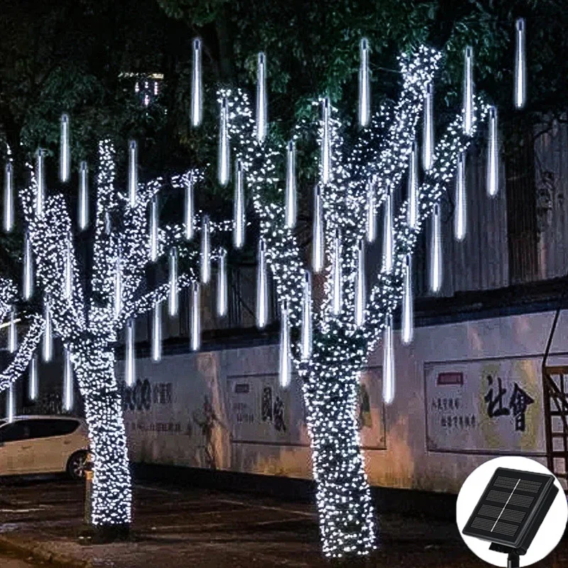 Street Garland Meteor Shower Rain 8 /10 Tubes LED Solar String Light Outdoor Fairy Light Christmas Tree Decoration Garden Lights
Street Garland Meteor Shower Rain 8 /10 Tubes LED Solar String Light Outdoor Fairy Light Christmas Tree Decoration Garden Lights