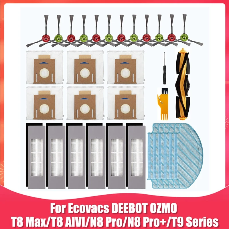 Accessory Kit Replacement For Ecovacs DEEBOT OZMO T9 T8 Series T8 AIVI T8 Max N8 Pro N8 Pro+ Robot Vacuum Cleaner
Accessory Kit Replacement For Ecovacs DEEBOT OZMO T9 T8 Series T8 AIVI T8 Max N8 Pro N8 Pro+ Robot Vacuum Cleaner
