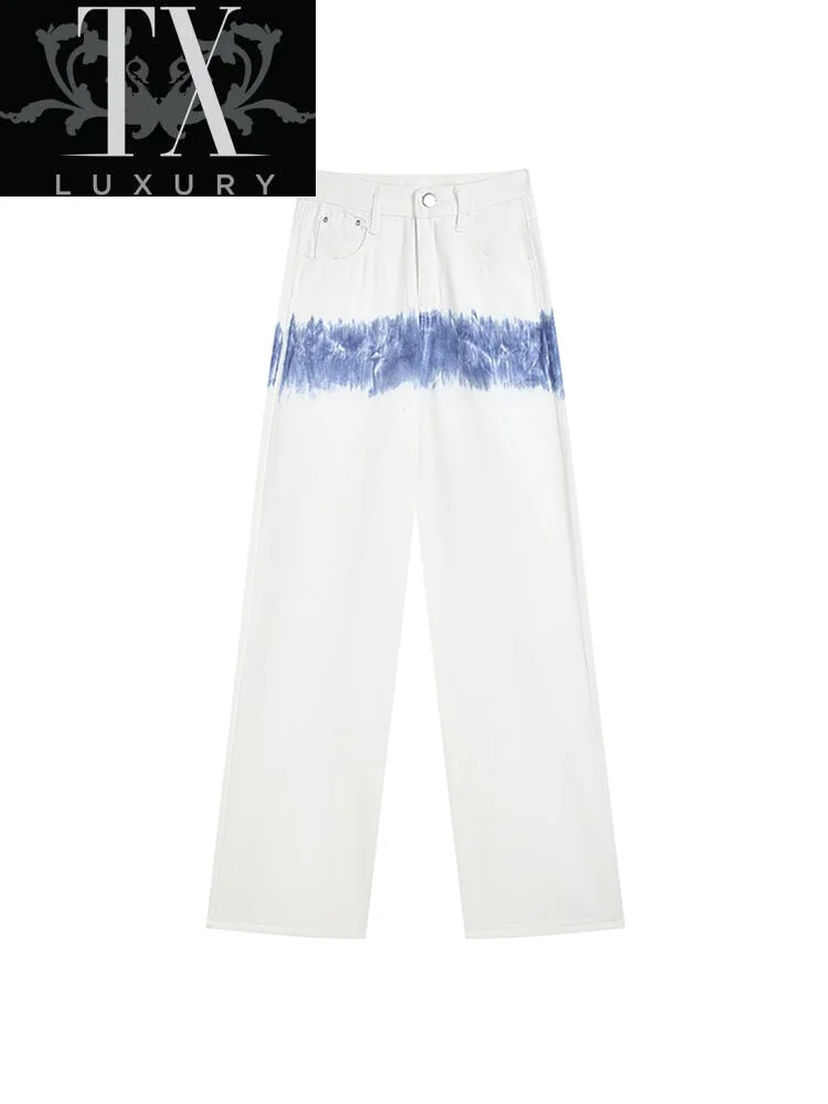 Jeans Vintage Color Contrast Tie Dye Denim Women High Waist Trousers Femme Autumn Streetwear Fashion Wide Leg Pants
Jeans Vintage Color Contrast Tie Dye Denim Women High Waist Trousers Femme Autumn Streetwear Fashion Wide Leg Pants