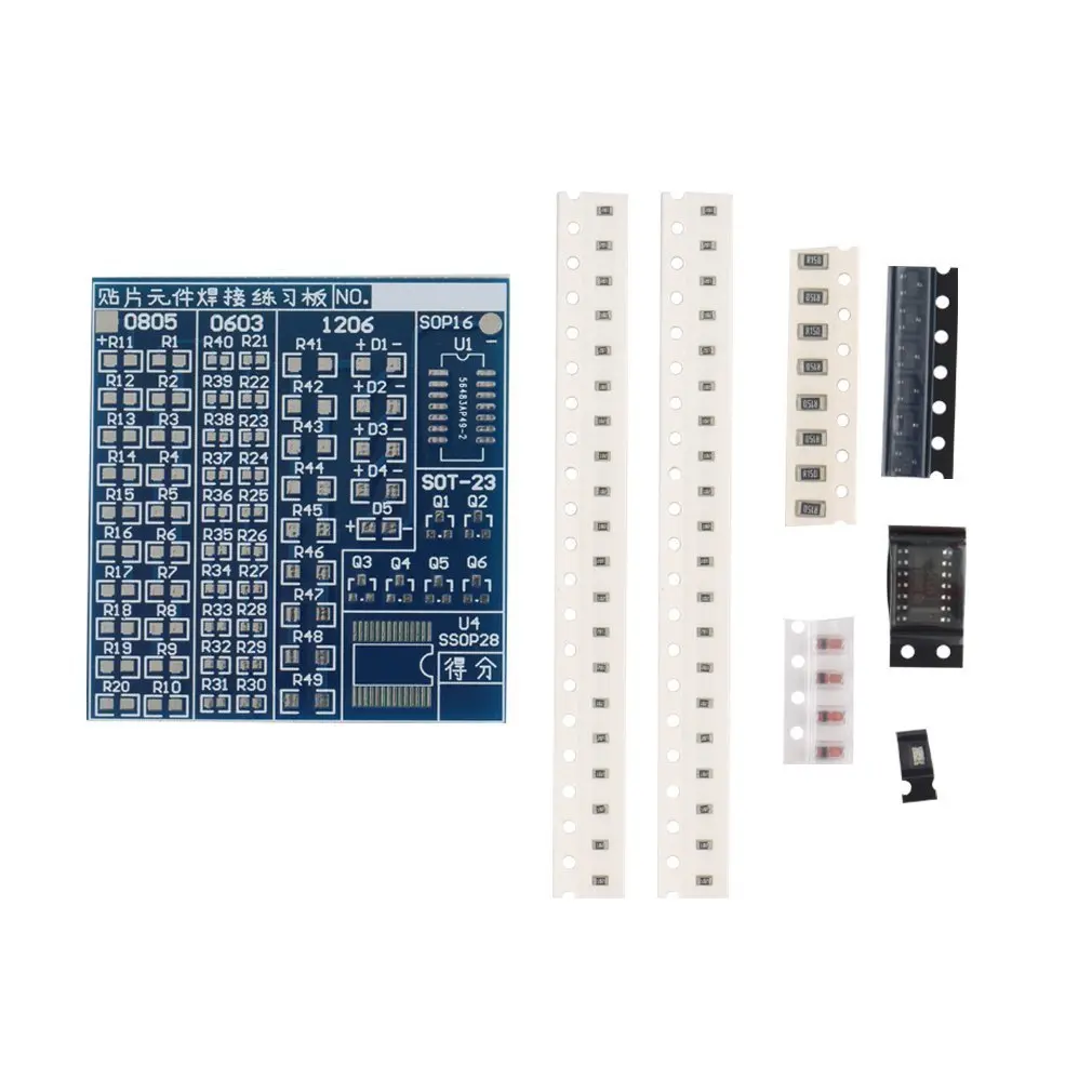 SMT SMD компоненты для сварочной практики, печатная плата для пайки, наборы «сделай сам», оптовая продажа
SMT SMD компоненты для сварочной практики, печатная плата для пайки, наборы «сделай сам», оптовая продажа