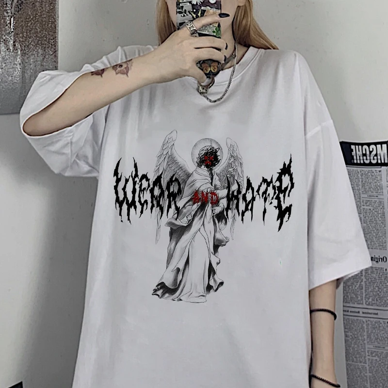 Harajuku Retro Ghost Cartoon Printing Men T-shirt Fashion High Street Hip-hop Casual Round Neck Couple Short-sleeved T-shirts
Harajuku Retro Ghost Cartoon Printing Men T-shirt Fashion High Street Hip-hop Casual Round Neck Couple Short-sleeved T-shirts