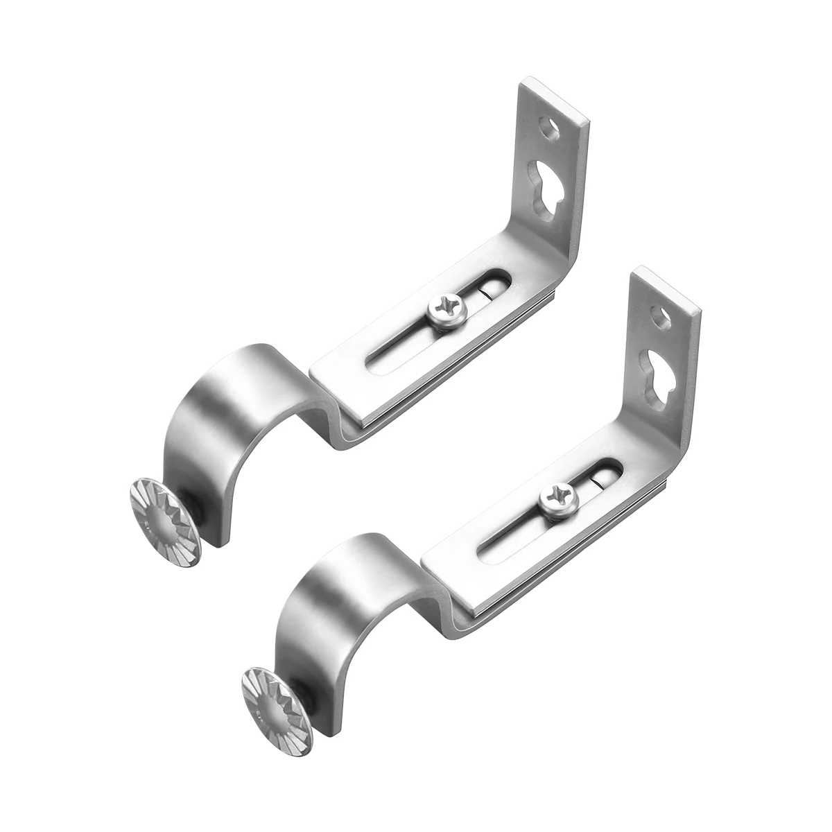 WINOMO 2PCS 18-22mm Adjustable Curtain Holder Curtain Drapery Rod Bracket (Matte Nickel-plated)
WINOMO 2PCS 18-22mm Adjustable Curtain Holder Curtain Drapery Rod Bracket (Matte Nickel-plated)