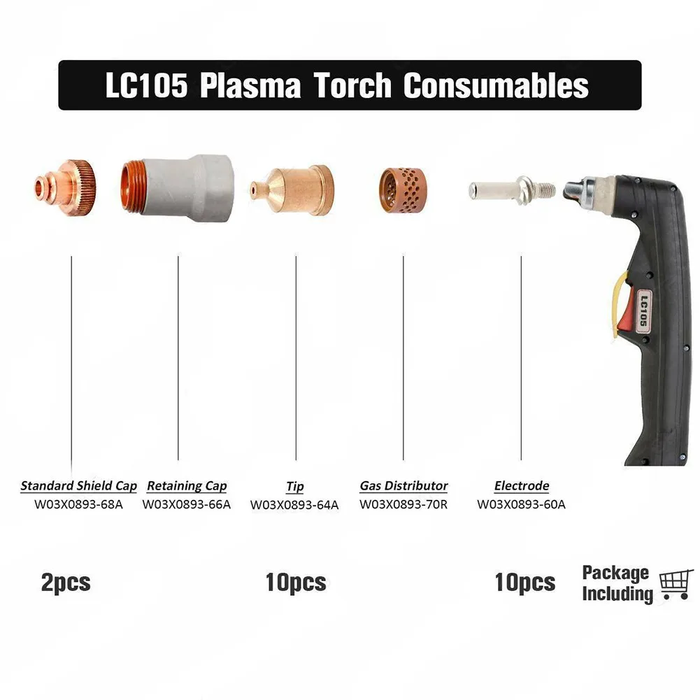 Cutting Torch Consumables 22 Pcs Electrode Ref Guard Ref KP2845-1 KP2845-8 Plasma WSP-24013 WSP-24017 Durable Kit
Cutting Torch Consumables 22 Pcs Electrode Ref Guard Ref KP2845-1 KP2845-8 Plasma WSP-24013 WSP-24017 Durable Kit
