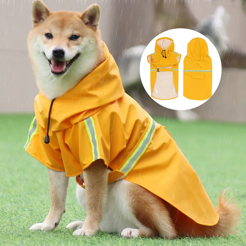 Big Dog Raincoat with Reflective Stripe, Keep Your Pet Dry and Safe in Windproof Style
Big Dog Raincoat with Reflective Stripe, Keep Your Pet Dry and Safe in Windproof Style