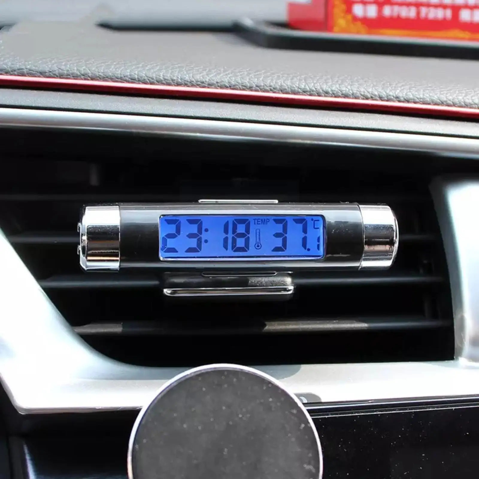 

Автомобильные электронные часы, термометр с цифровым дисплеем и подсветкой, Q7U6