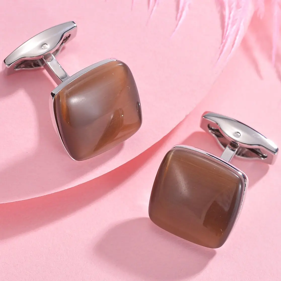 High Quality Simplicity Fashion Brown Texture Design Silver Color Cufflinks Suit Accessories Jewellery
High Quality Simplicity Fashion Brown Texture Design Silver Color Cufflinks Suit Accessories Jewellery