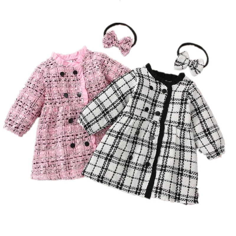 Girls Outerwear Clothing Spring Autumn Children Fashion Dress Coat+Headband 2pcs Party Suits For Baby Toddler Woolen Jacket 2022
Girls Outerwear Clothing Spring Autumn Children Fashion Dress Coat+Headband 2pcs Party Suits For Baby Toddler Woolen Jacket 2022