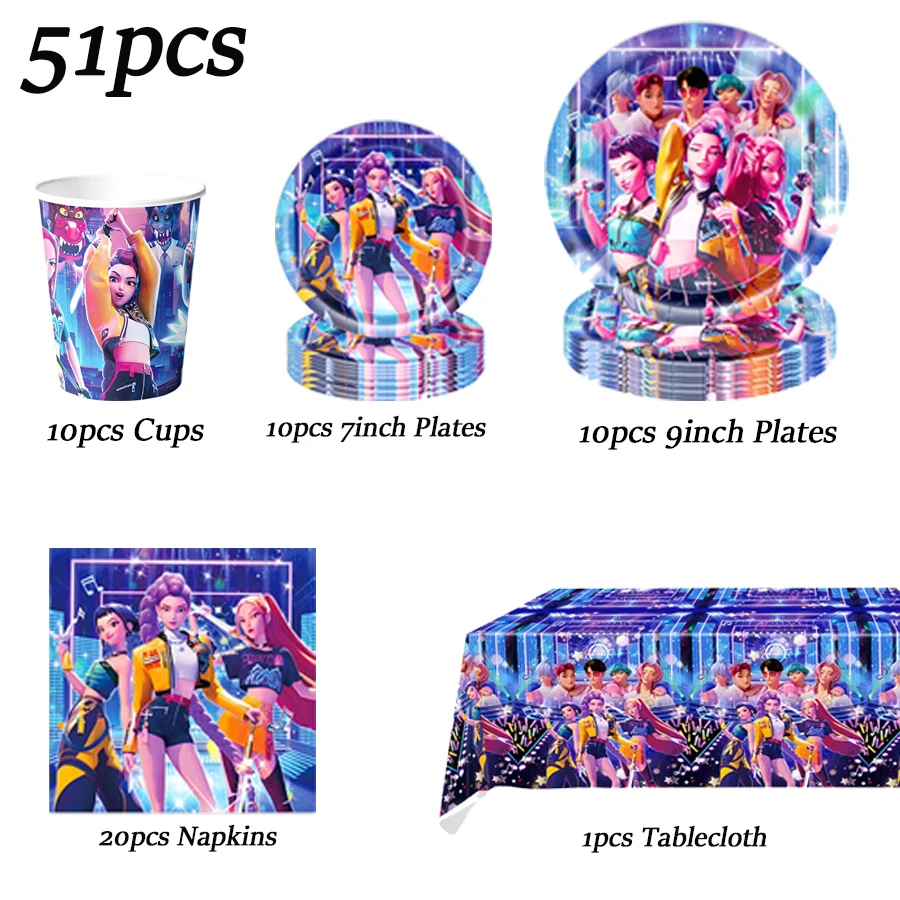 MINISO Одноразовая посуда для вечеринки "K-Pop охотники на демонов"
MINISO Одноразовая посуда для вечеринки "K-Pop охотники на демонов"