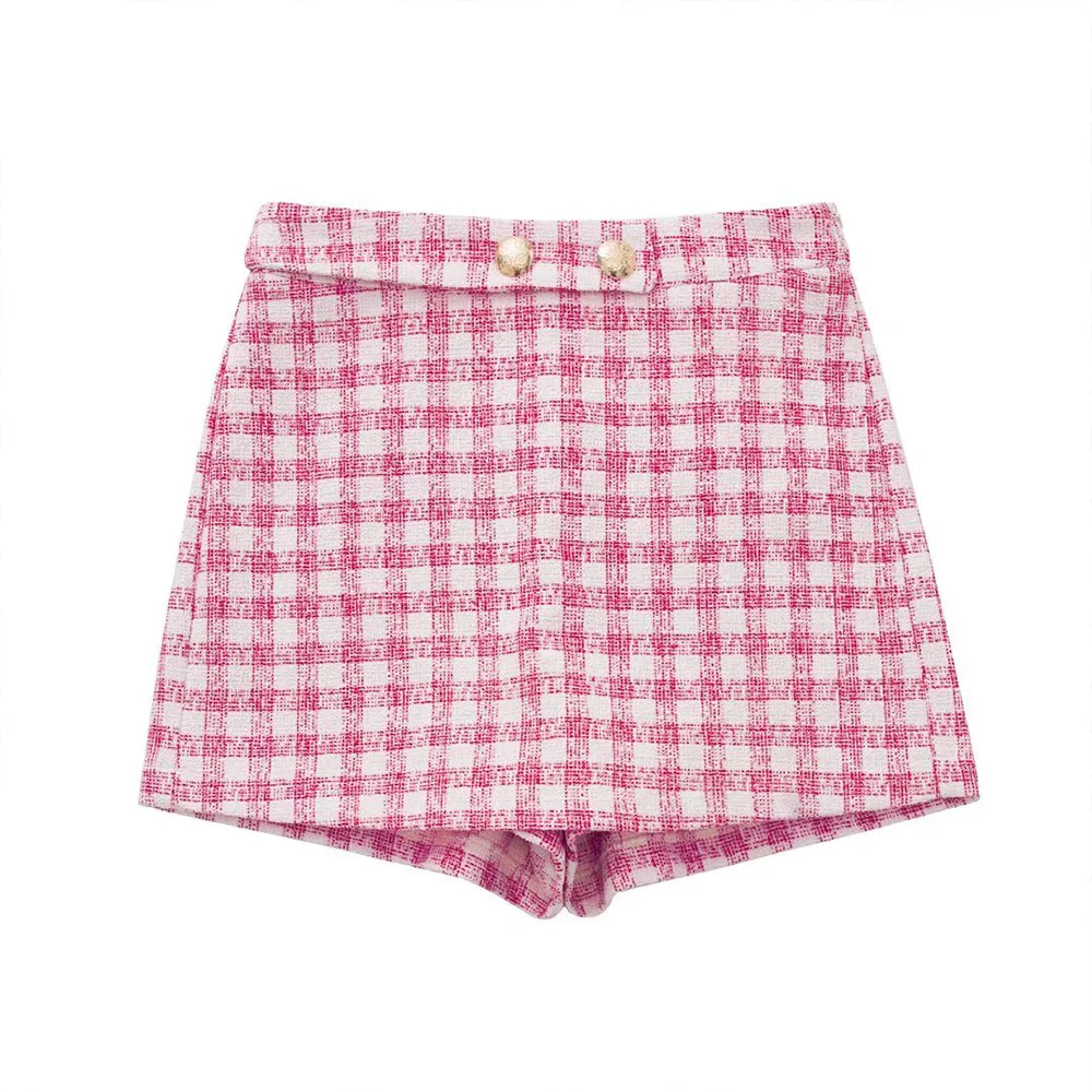 URMASZA2022 women's spring and summer new sweet and fashionable pink small plaid texture casual Women's summer shorts
URMASZA2022 women's spring and summer new sweet and fashionable pink small plaid texture casual Women's summer shorts