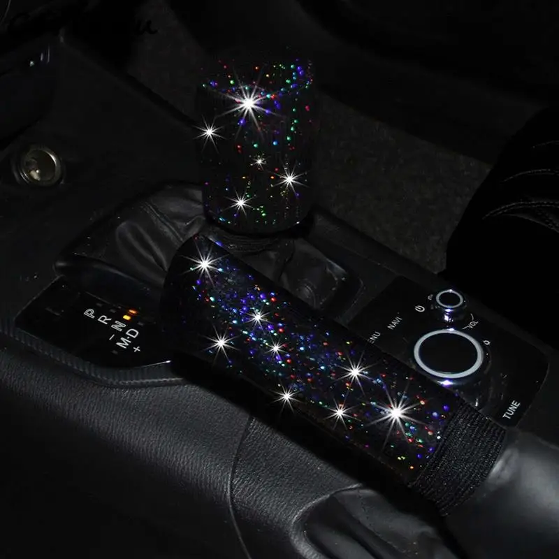 Colorful Full Diamond Crystal Car Gear Handle Shift Collar Cover Glitter Rhinestones Auto Shifter Handbrake Decorations
Colorful Full Diamond Crystal Car Gear Handle Shift Collar Cover Glitter Rhinestones Auto Shifter Handbrake Decorations