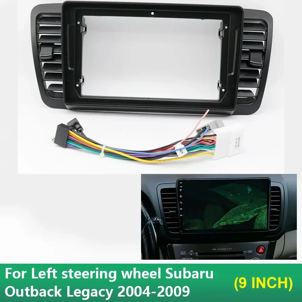 9-дюймовая 2 Din Автомобильная стереомагнитола Fascia Для левого рулевого колеса Subaru
