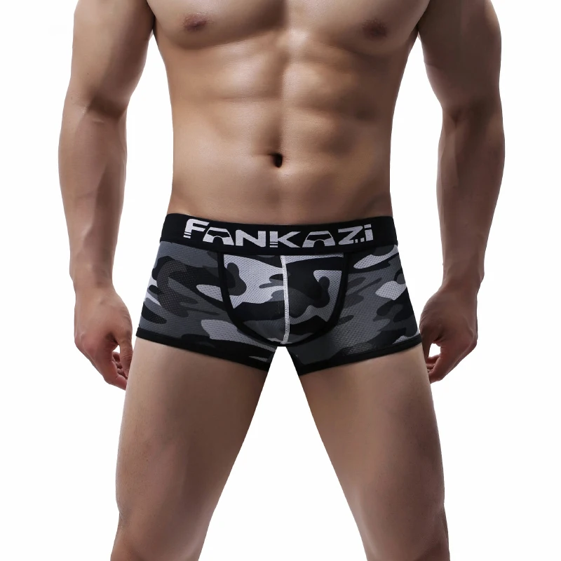 AIIOU Mens Underwear Camouflage Boxers Shorts Low Waist Pouch Underpants Casual Panties Mesh Hole Breathable Comfortable Boxers
AIIOU Mens Underwear Camouflage Boxers Shorts Low Waist Pouch Underpants Casual Panties Mesh Hole Breathable Comfortable Boxers