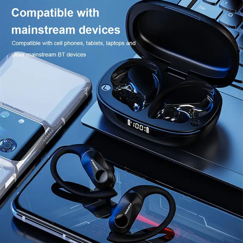 Original Lenovo LP75 Sports Bluetooth Earphones with Mics Bluetooth 5.3 Wireless Headphones Waterproof HiFi Stereo Earbuds
Original Lenovo LP75 Sports Bluetooth Earphones with Mics Bluetooth 5.3 Wireless Headphones Waterproof HiFi Stereo Earbuds