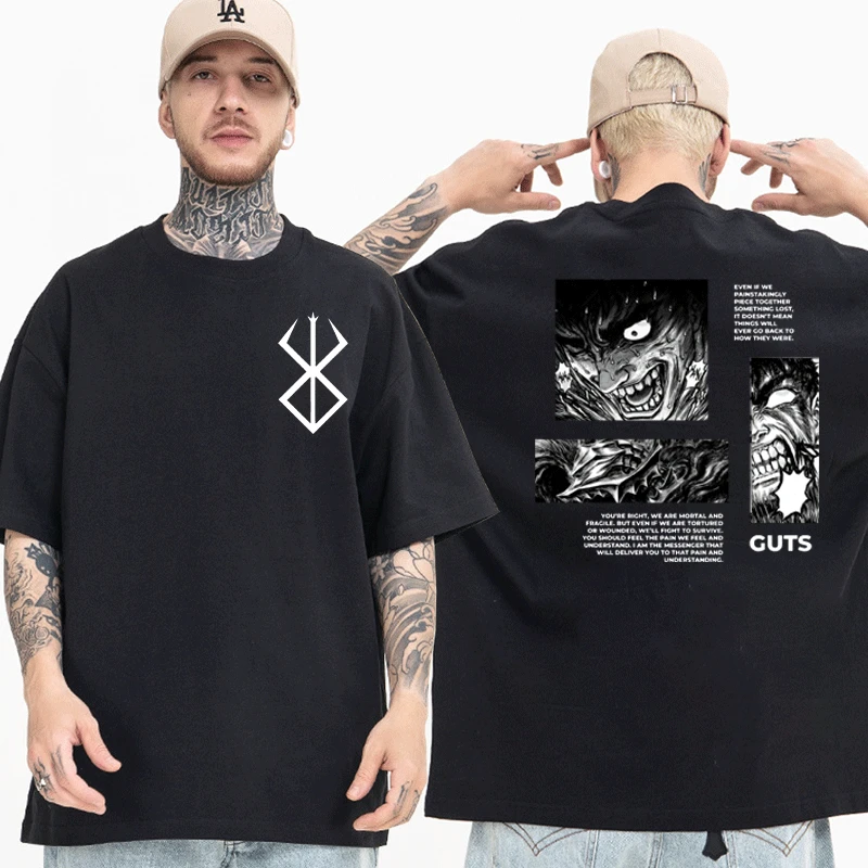 Japanese Anime Berserk Guts T Shirt Men Women Cool Manga Graphic Vintage T-shirt Streetwear Harajuku Hip Hop Tops Tee Shirt Male
Japanese Anime Berserk Guts T Shirt Men Women Cool Manga Graphic Vintage T-shirt Streetwear Harajuku Hip Hop Tops Tee Shirt Male