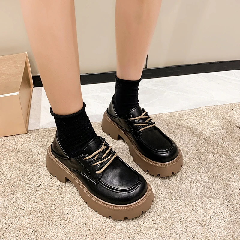 New Casual Shoes Woman Solid Leather Oxford Shoes for Women Pumps Female Platform Lace Up High Heels Women Shoes Zapatos Mujer
New Casual Shoes Woman Solid Leather Oxford Shoes for Women Pumps Female Platform Lace Up High Heels Women Shoes Zapatos Mujer