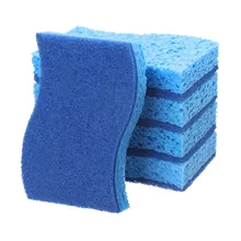 Cleaning Cloth Sponge Wood Pulp Cotton Three In One Cleaning Kitchen Washing Dishes And Pots