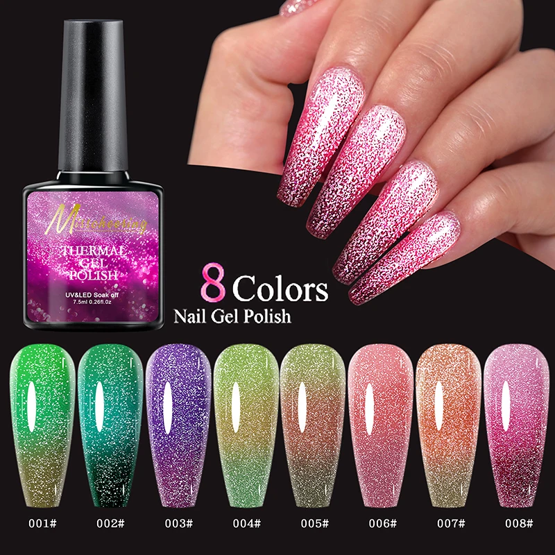 Reflective Nail Polish Nail Glitter Glue Aurora UV Gel Nail Varnishes Temperature Color Change DIY Art Dazzling Flashing
Reflective Nail Polish Nail Glitter Glue Aurora UV Gel Nail Varnishes Temperature Color Change DIY Art Dazzling Flashing