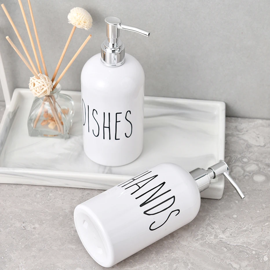 500ml White Hand Soap Dish Soap Dispenser with Chorme Gold Pump Refillable Shampoo Cosmetic Pump Bottle for Bathroom and Kitchen
500ml White Hand Soap Dish Soap Dispenser with Chorme Gold Pump Refillable Shampoo Cosmetic Pump Bottle for Bathroom and Kitchen