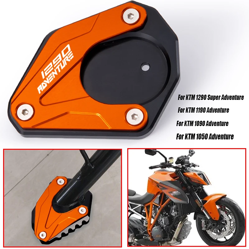 

For KTM Adventure 1290 1050 1090 1190 Adv Super Motorcycle Accessories CNC Kickstand Foot Side Stand Extension Pad Support Plate