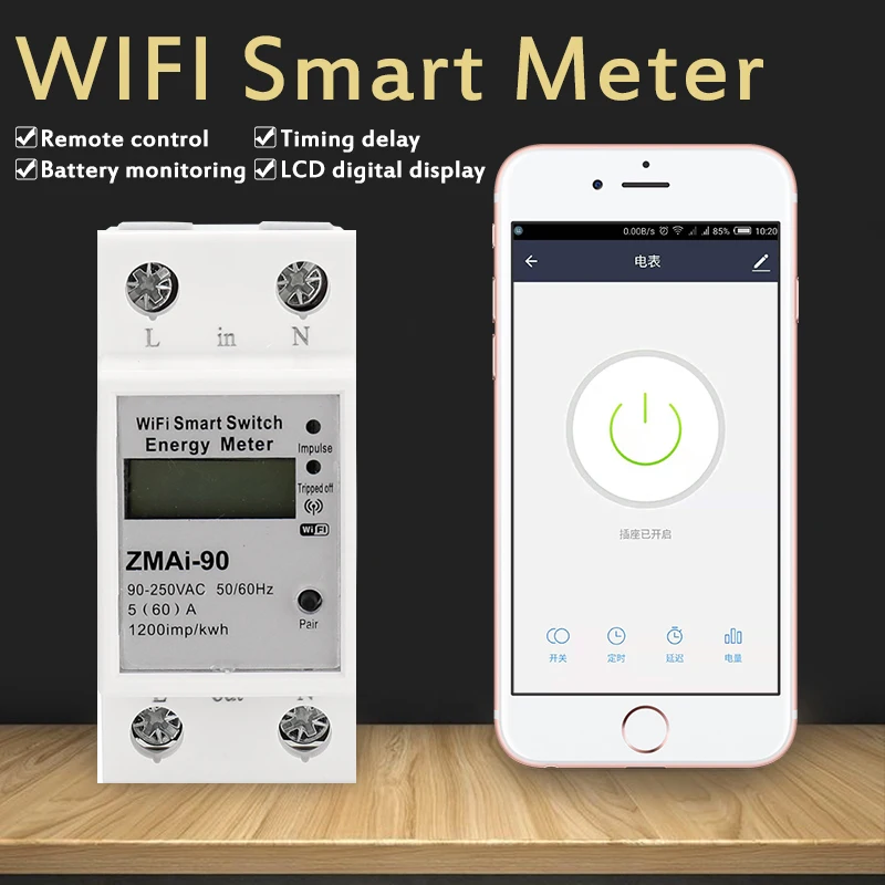 Смарт-переключатель ZMAI 90 с Wi-Fi, устройство для измерения энергии, вольтметр, ваттметр, измеритель мощности, работает с приложением Alexa Google
Смарт-переключатель ZMAI 90 с Wi-Fi, устройство для измерения энергии, вольтметр, ваттметр, измеритель мощности, работает с приложением Alexa Google