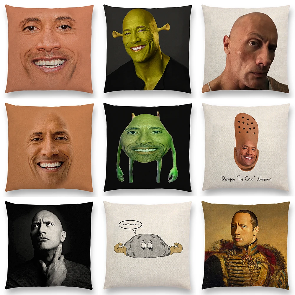 The Rock Face Dwayne Cushion Cover American Actor Johnson Throw Pillow Cover Funny Cotton Linen Pillow Cover for Sofa Home Decor
The Rock Face Dwayne Cushion Cover American Actor Johnson Throw Pillow Cover Funny Cotton Linen Pillow Cover for Sofa Home Decor