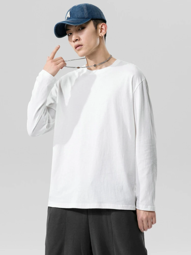 Футболка мужская однотонная с длинным рукавом и круглым вырезом, свободного покроя
Футболка мужская однотонная с длинным рукавом и круглым вырезом, свободного покроя