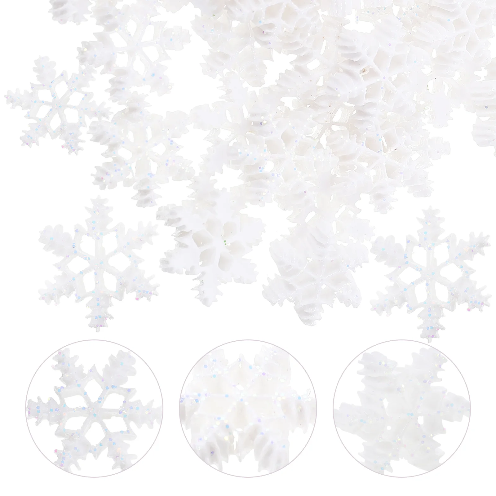 50 Pcs House Decorations Home Resin Snowflake DIY Festival Trinkets Accessory White Christmas Tree Hanging Adorns Themed 
50 Pcs House Decorations Home Resin Snowflake DIY Festival Trinkets Accessory White Christmas Tree Hanging Adorns Themed