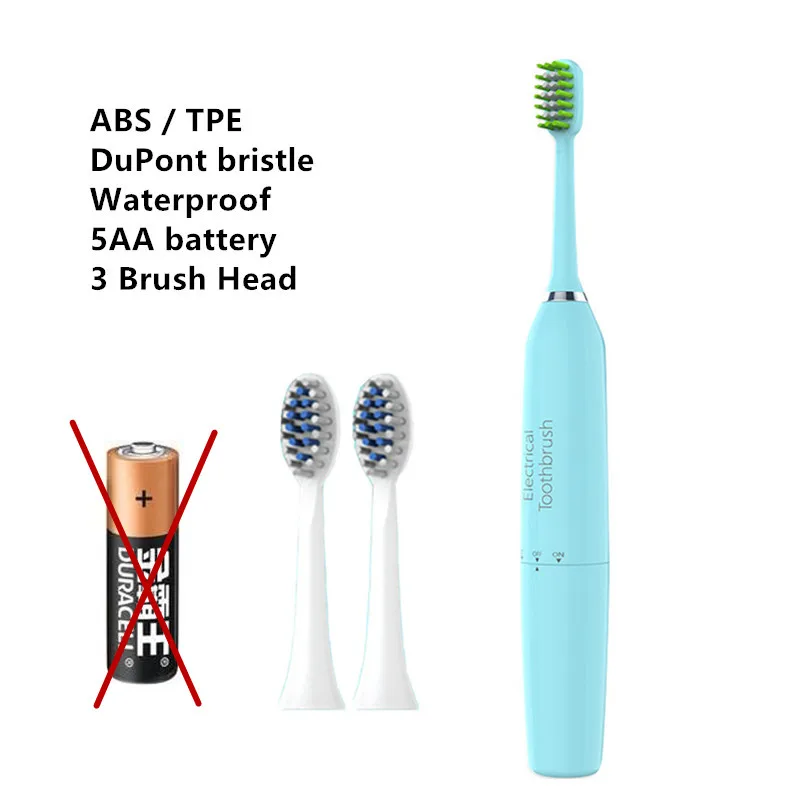 Sonic Electric Toothbrushes for Adults Smart Timer Whitening Toothbrush Waterproof 3 Brush Head 5AA Battery Sonic Brush Head
Sonic Electric Toothbrushes for Adults Smart Timer Whitening Toothbrush Waterproof 3 Brush Head 5AA Battery Sonic Brush Head