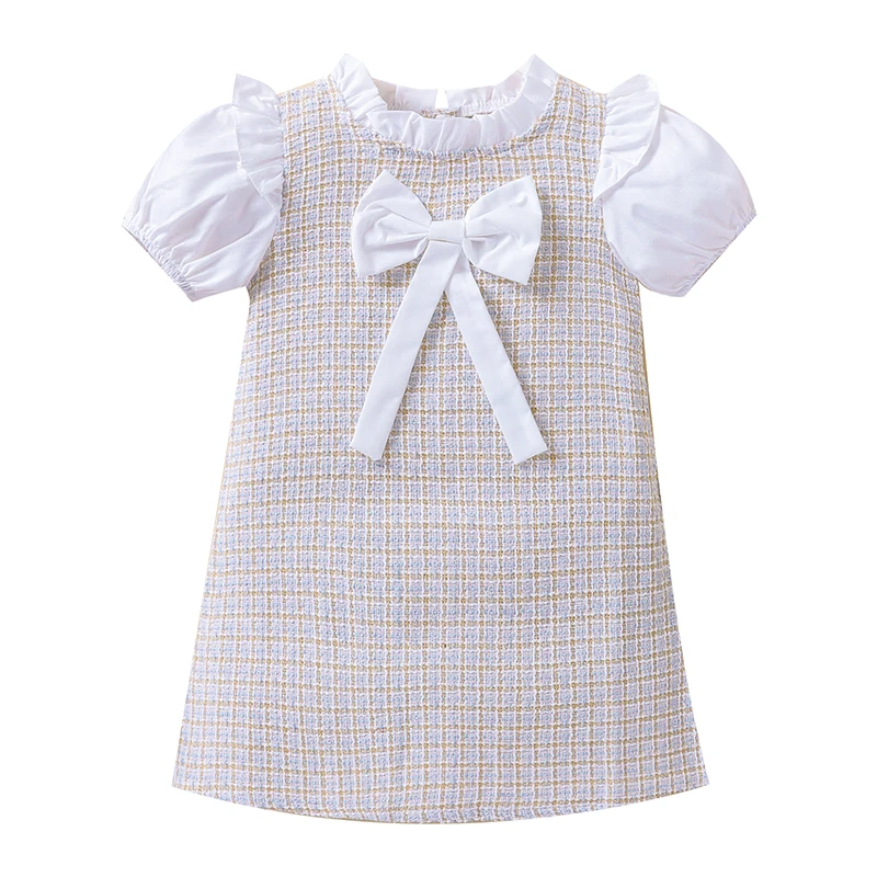 1-6Y Kids Baby Girls Summer Patchwork Dress Toddler Short Sleeve Ruffle Collar Pencil Dress Bowknot/Beads Decor Dress for Girls
1-6Y Kids Baby Girls Summer Patchwork Dress Toddler Short Sleeve Ruffle Collar Pencil Dress Bowknot/Beads Decor Dress for Girls