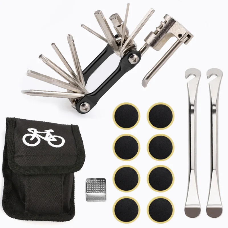 Multifunctional 16 In 1 Bicycle Repair Tools Mountain Bike Tire Repair Kit Multi Tool Cycling Wrench Screwdriver Bike Tool Set
Multifunctional 16 In 1 Bicycle Repair Tools Mountain Bike Tire Repair Kit Multi Tool Cycling Wrench Screwdriver Bike Tool Set