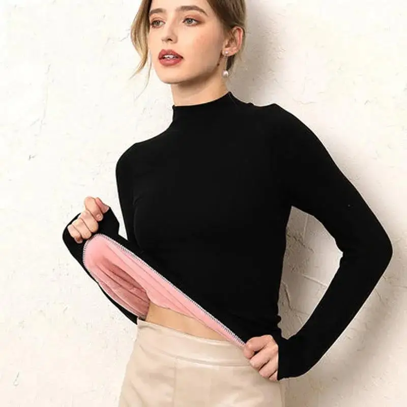 Thermal Long Solid Top Long Women Sleeve For Basic Women Warm Intimates Turtleneck Winter Underwear Warm Tshirt Loosesize
Thermal Long Solid Top Long Women Sleeve For Basic Women Warm Intimates Turtleneck Winter Underwear Warm Tshirt Loosesize